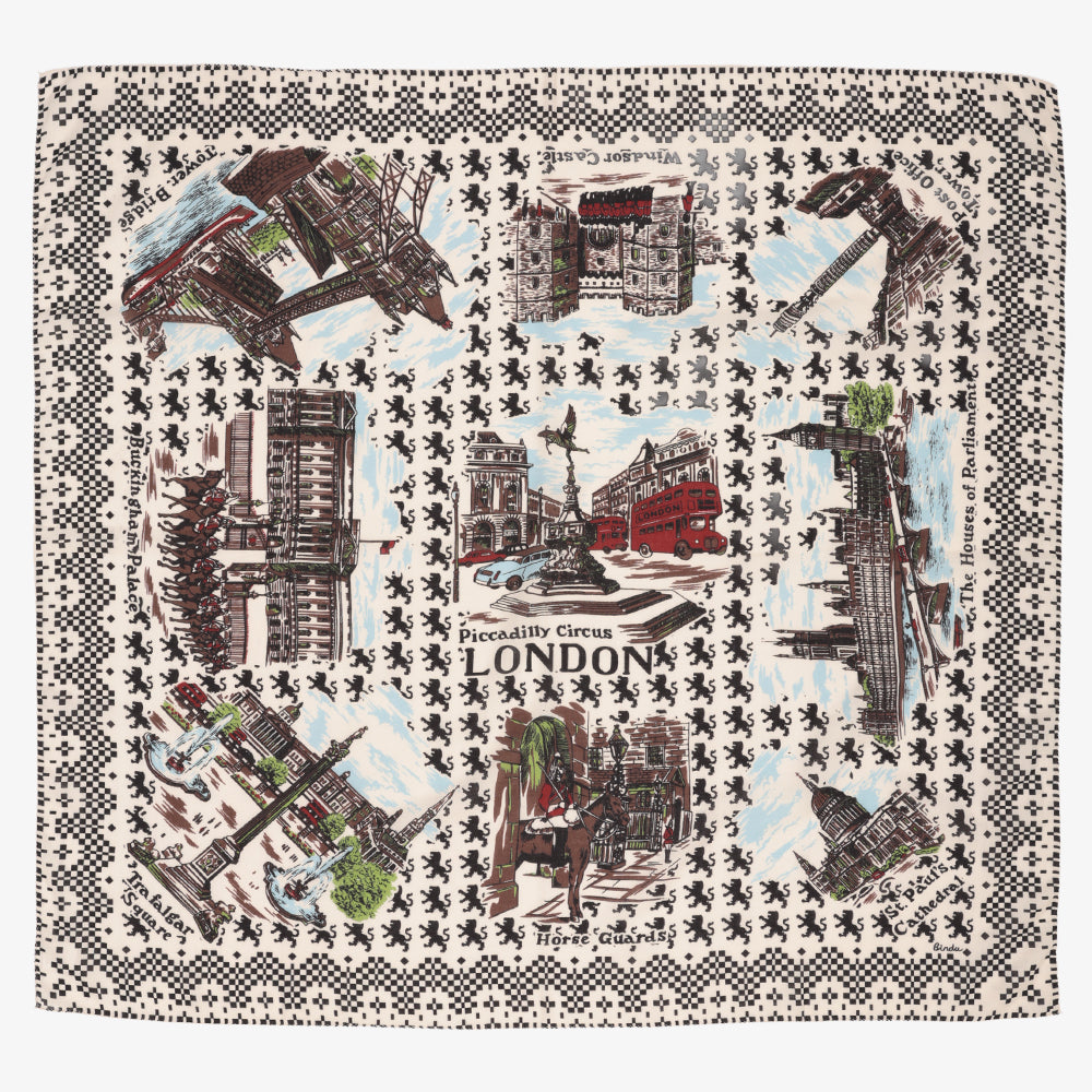London Cotton Viyella Scarf Natural / BBB1313Viyella-London-c1