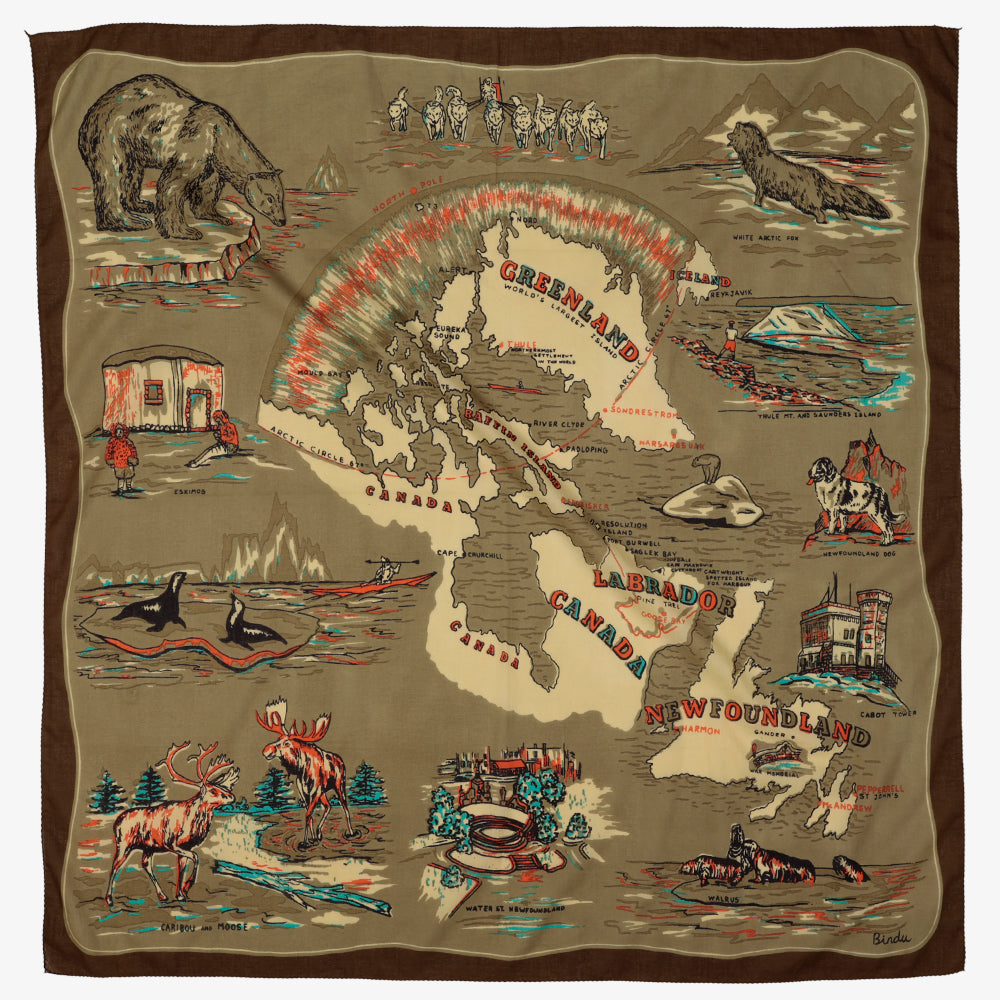 Greenland スカーフ Olive / BBB1313-Greenland-c1
