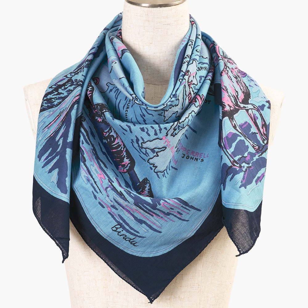 Greenland スカーフ Blue / BBB1313-Greenland-c2