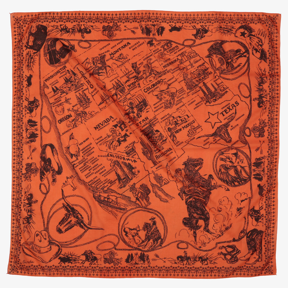 Mid West スカーフ Tangerine / BBB1313-Midwest-c1