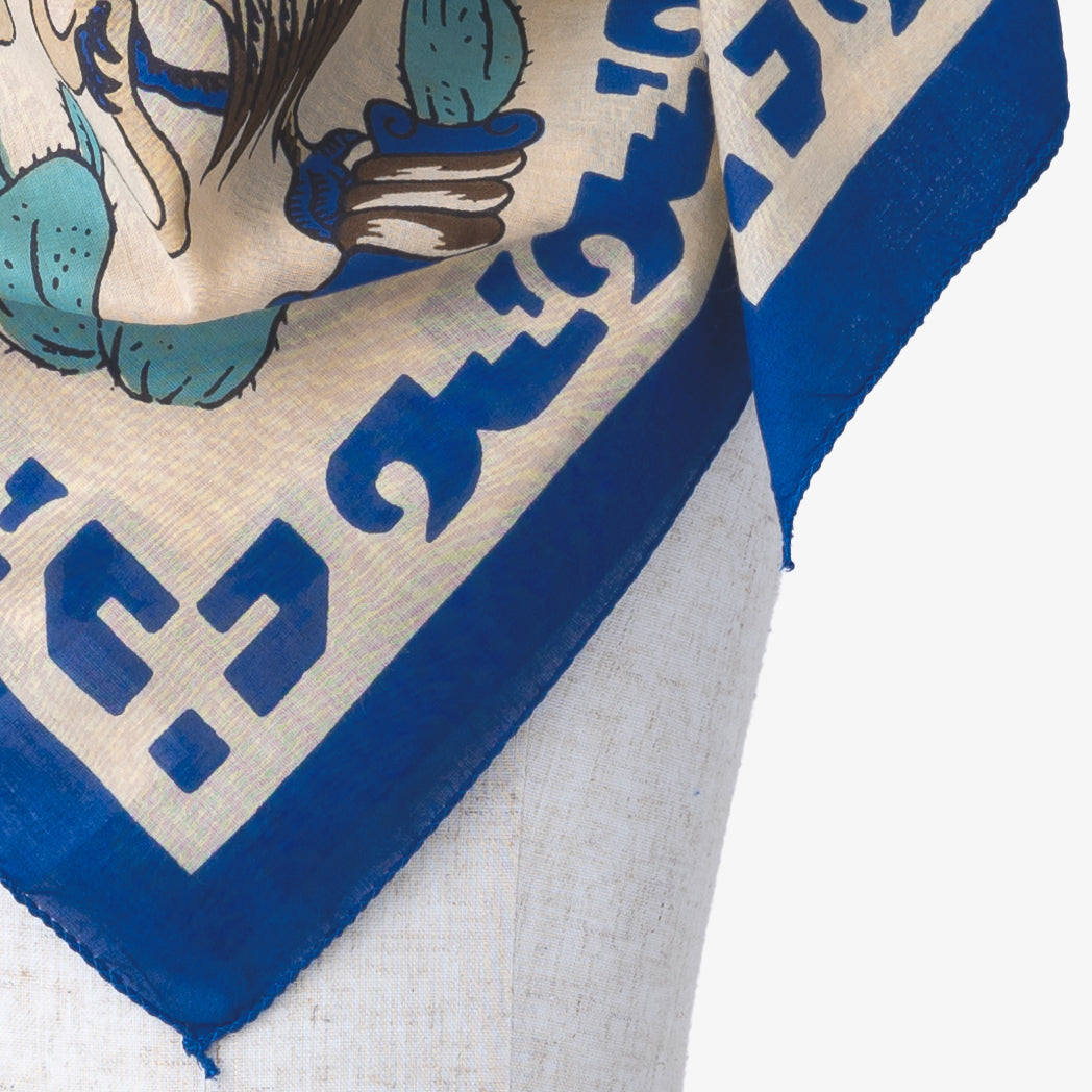 Tijuana 2 Map Print Scarf Blue / BBB1313 Tijuana2-c1