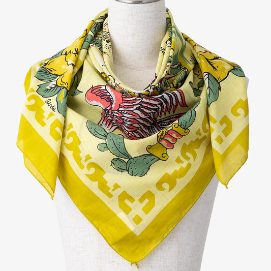 Tijuana 2 Map Print Scarf Yellow / BBB1313 Tijuana2-c2