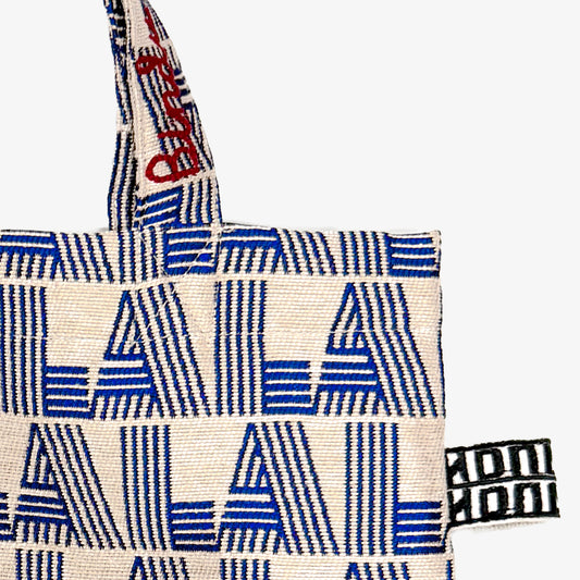 LA Stripe Jacquard Tote Bag Blue / BBB-2094LA-c1