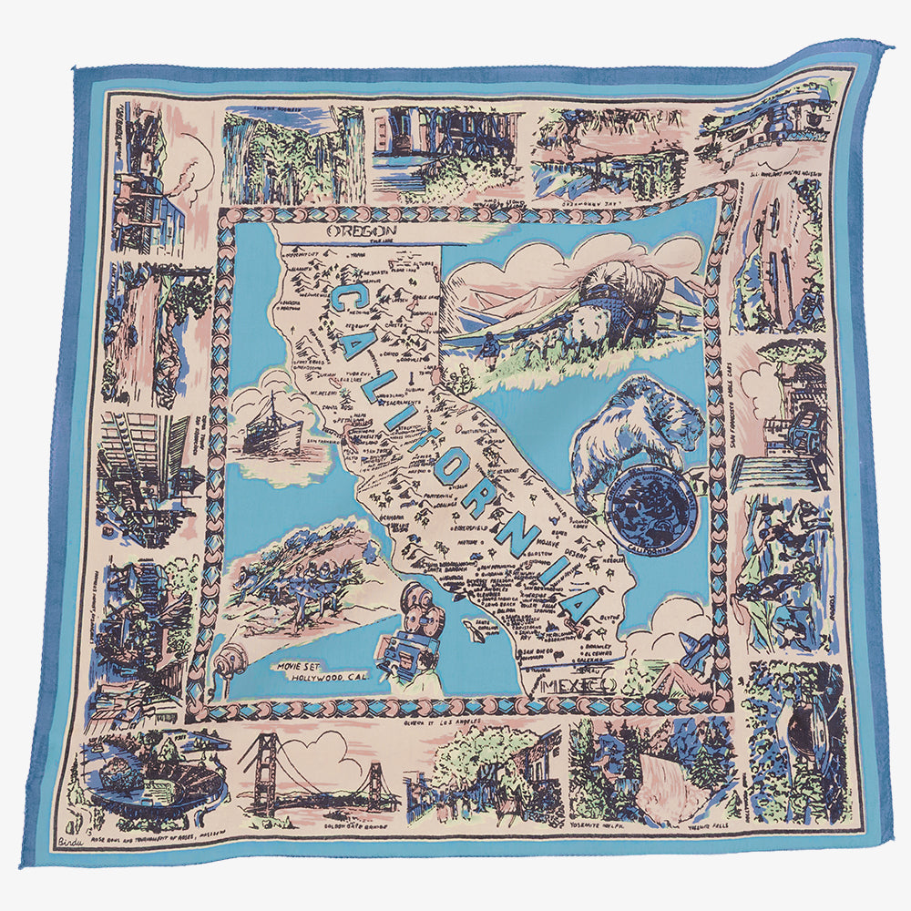 CA3 マップスカーフ Blue / BBB1313-CA3-c2