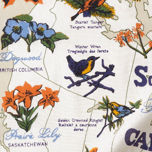 Canada Map Bandana Natural カナダ マッププリント バンダナ / BBB1312 C1