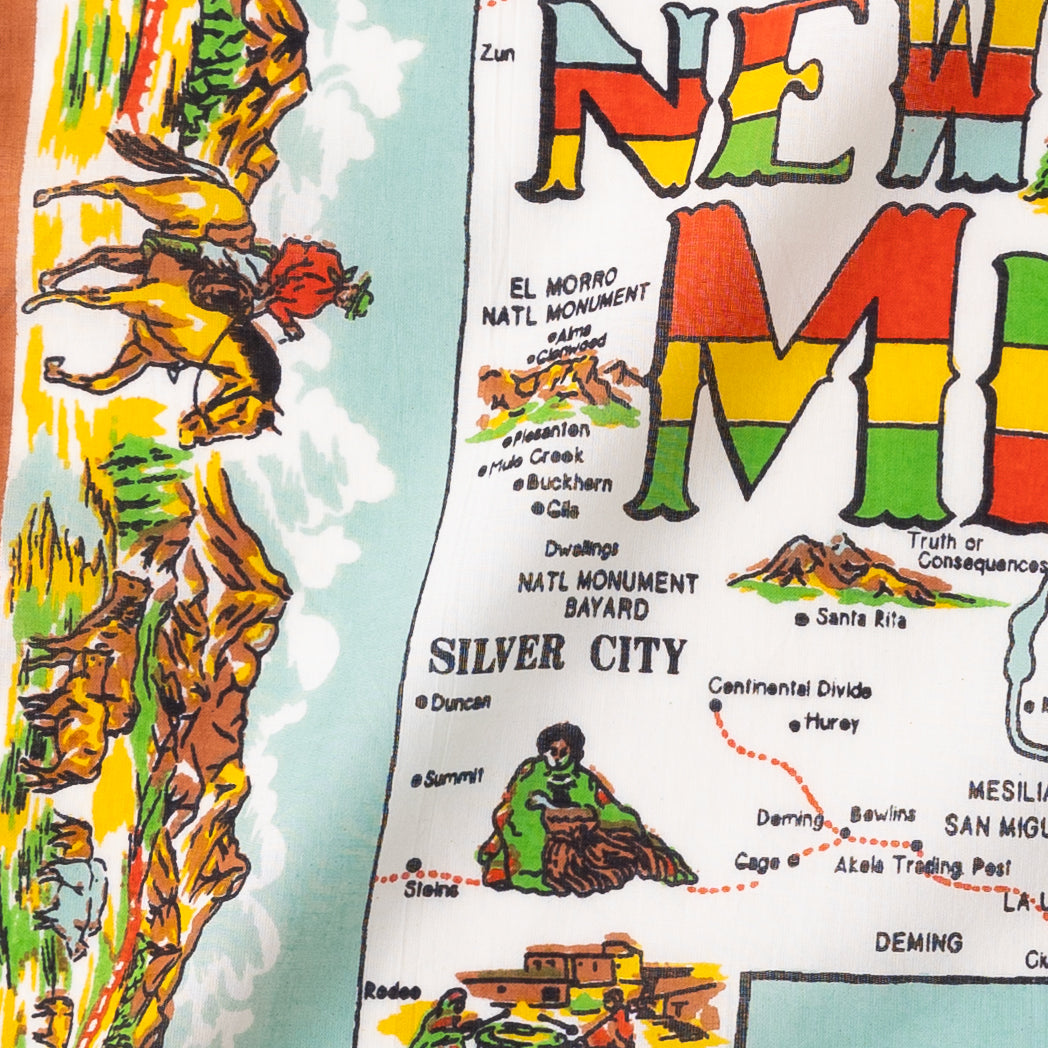 New Mexico Map Bandana Lt.Blue ニューメキシコ マッププリント バンダナ / BBB1312NMX C1