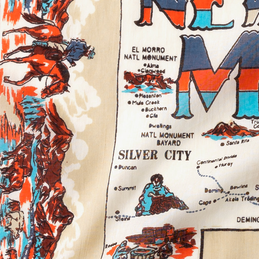 New Mexico Map Bandana Beige ニューメキシコ マッププリント バンダナ / BBB1312NMX C2