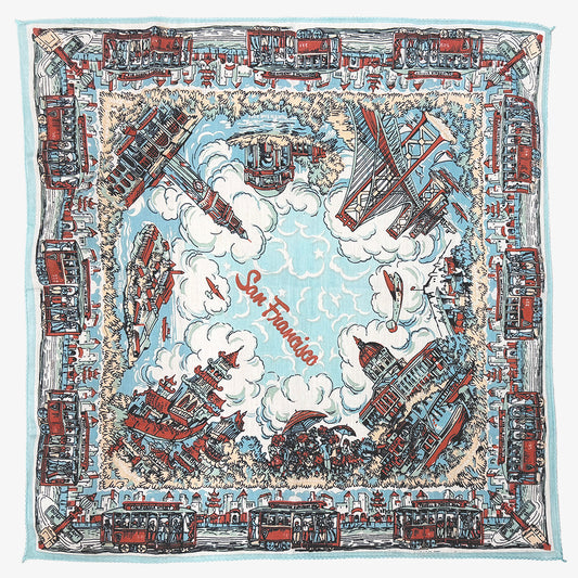 SF マップバンダナ Blue / BBB1312-SF-c3