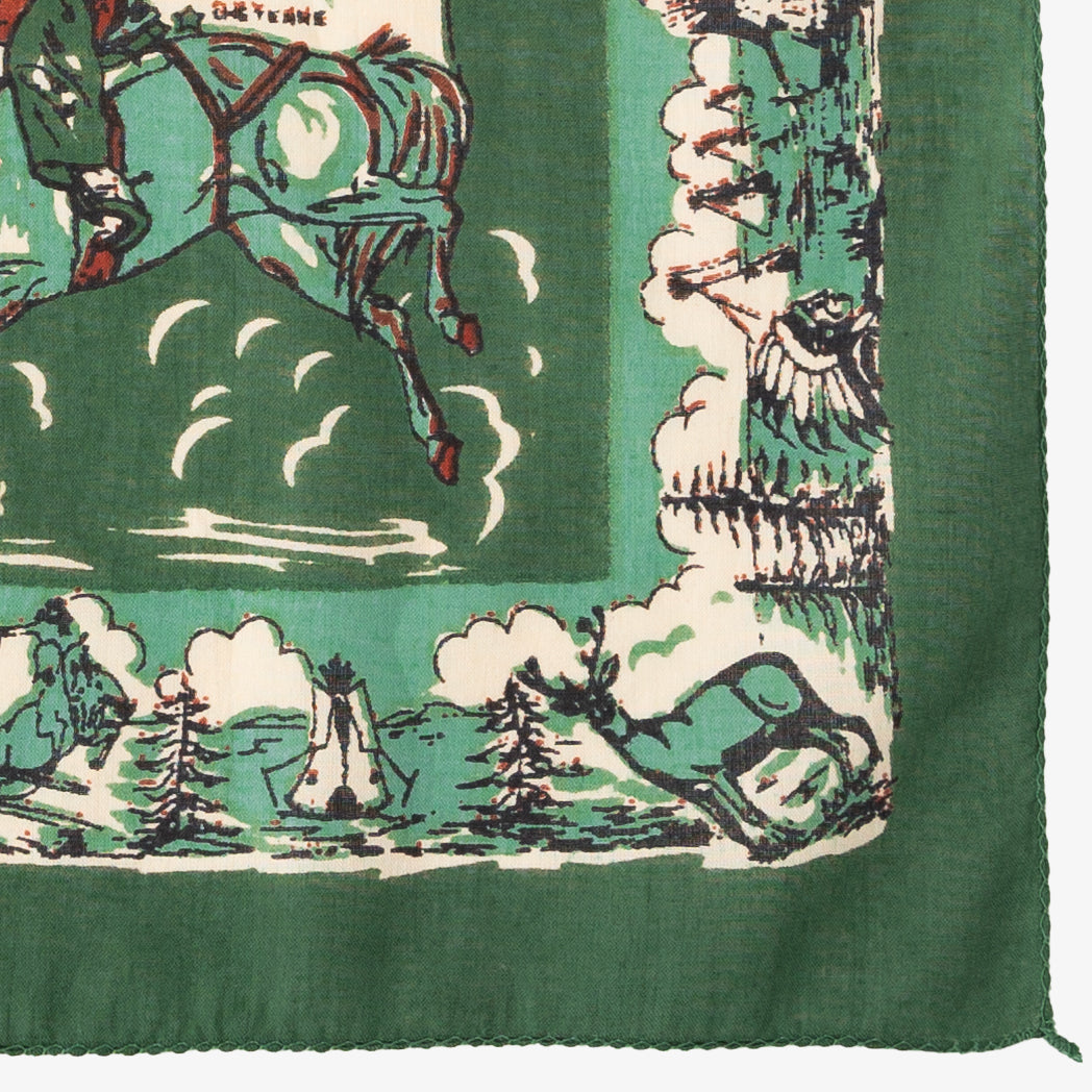 Wyoming Map Bandana Green ワイオミング マッププリント バンダナ / BBB1312WYM C2