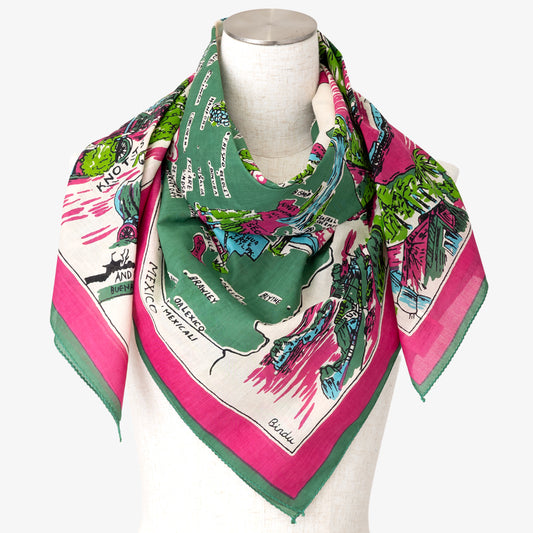 CA1 マップスカーフ Pink / BBB1313-CA1-c2