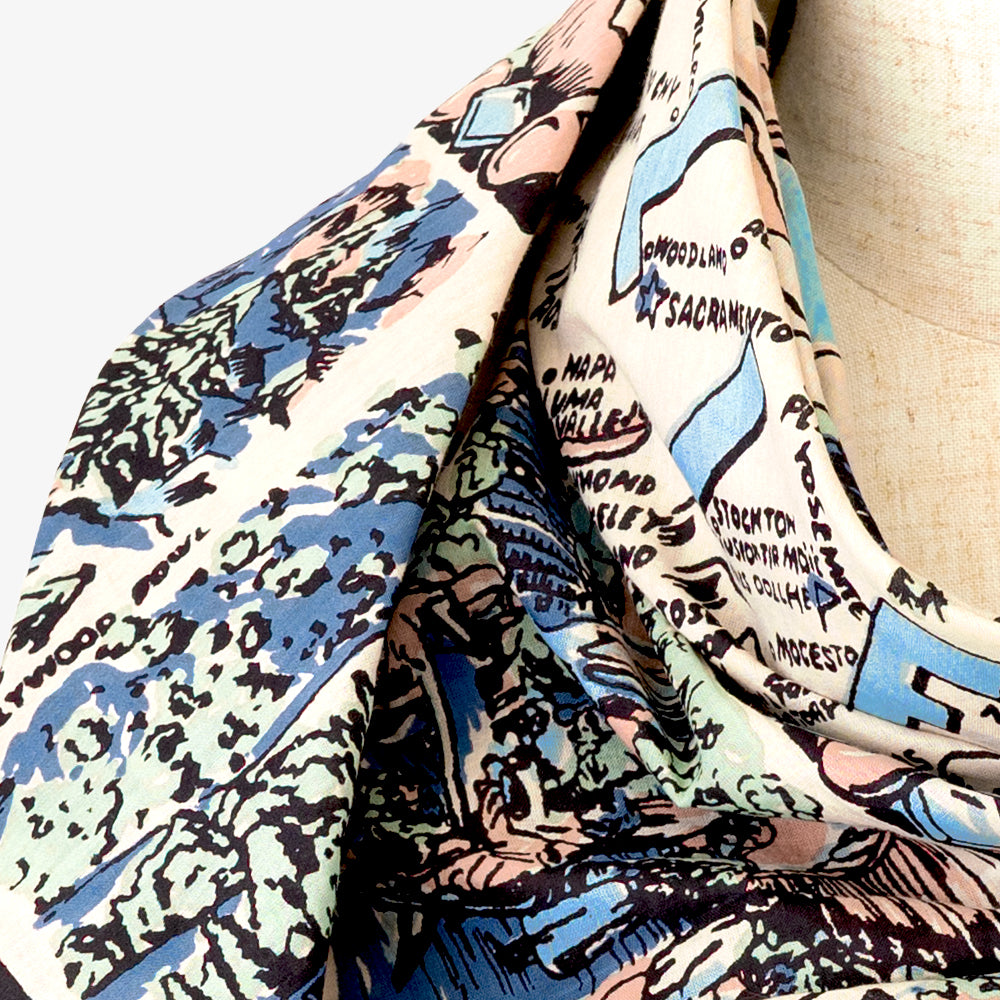 CA3 マップスカーフ Blue / BBB1313-CA3-c2