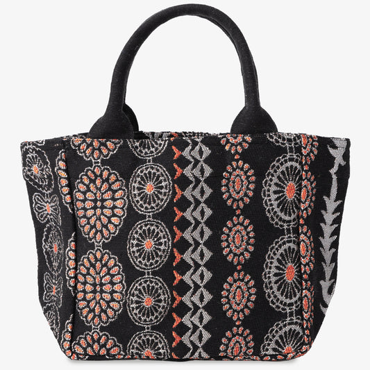 BBB2082C2 Joshua Jacquard Extra Small Bag Jacquard horizontal tote bag Black