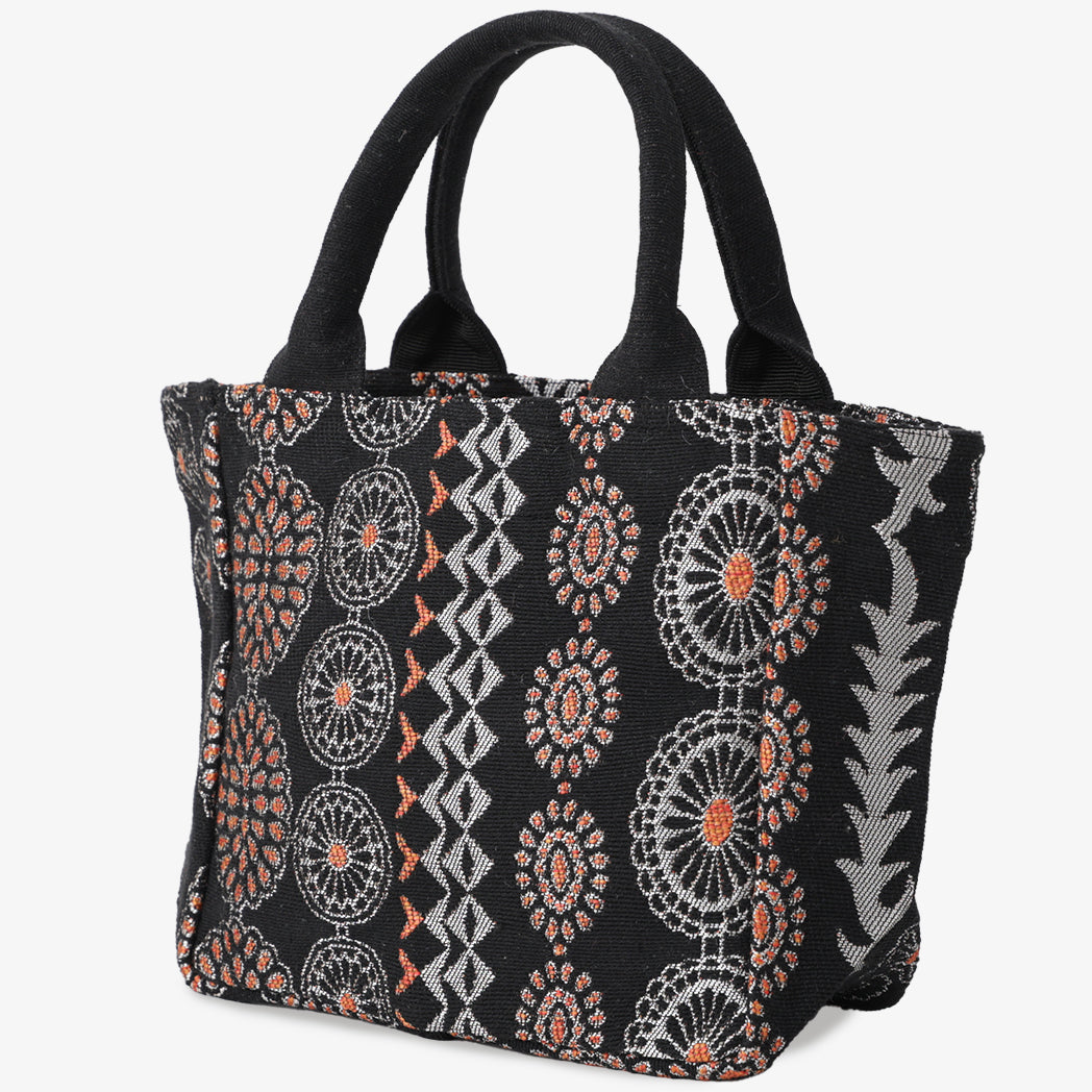 BBB2082C2 Joshua Jacquard Extra Small Bag Jacquard horizontal tote bag Black