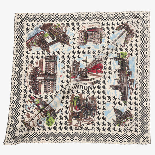 London Map 64 Scarf Natural / BBB2139-64-London-c1