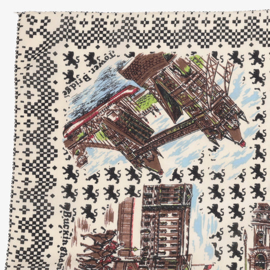 London Map 64 Scarf Natural / BBB2139-64-London-c1