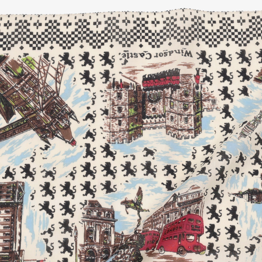 London Map 64 Scarf Natural / BBB2139-64-London-c1