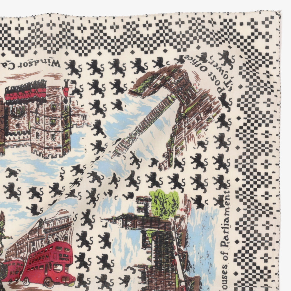London Map 64 Scarf Natural / BBB2139-64-London-c1
