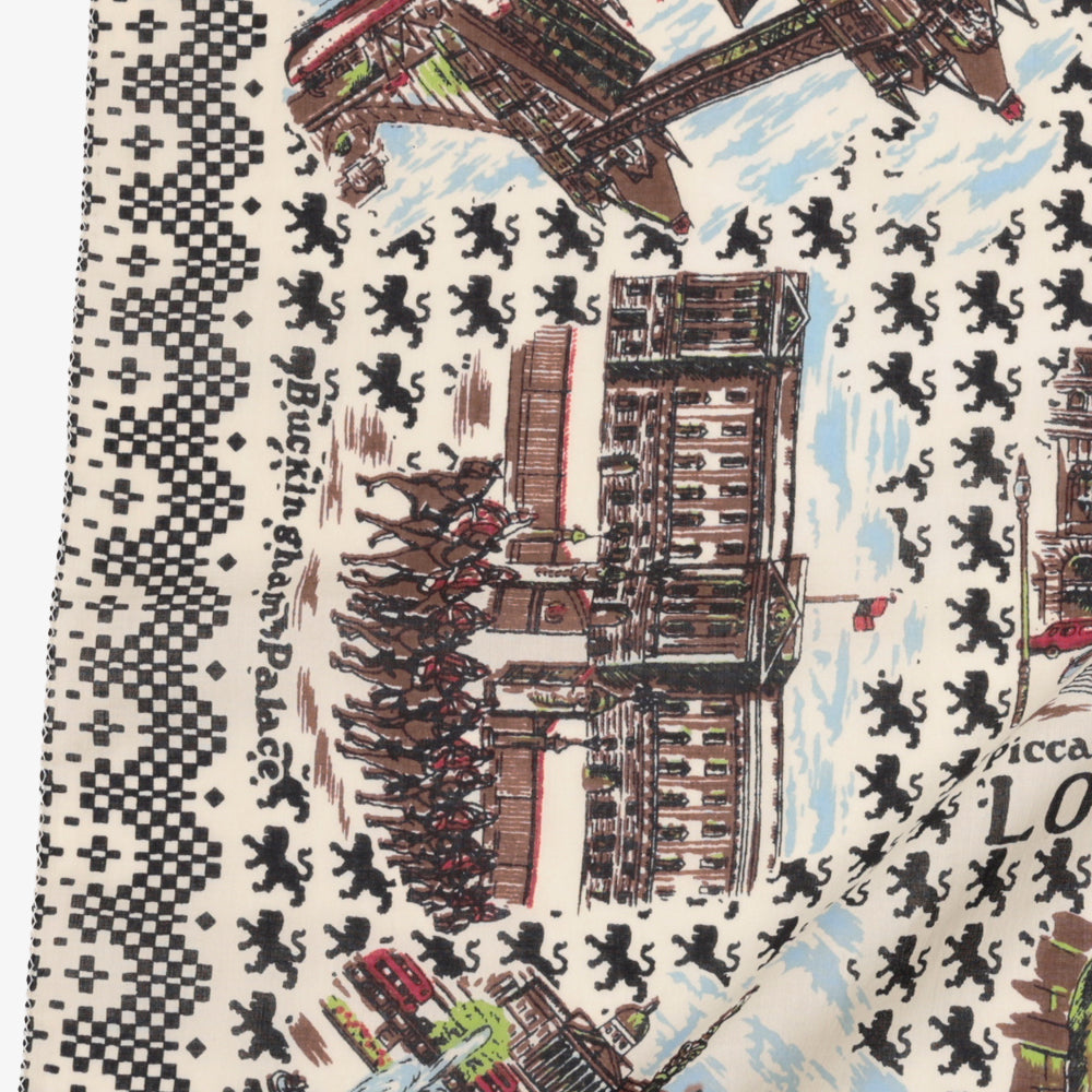 London Map 64 Scarf Natural / BBB2139-64-London-c1