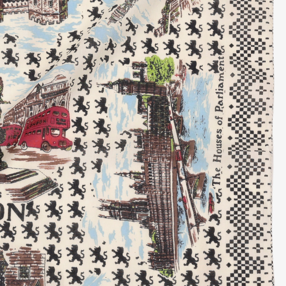 London Map 64 Scarf Natural / BBB2139-64-London-c1
