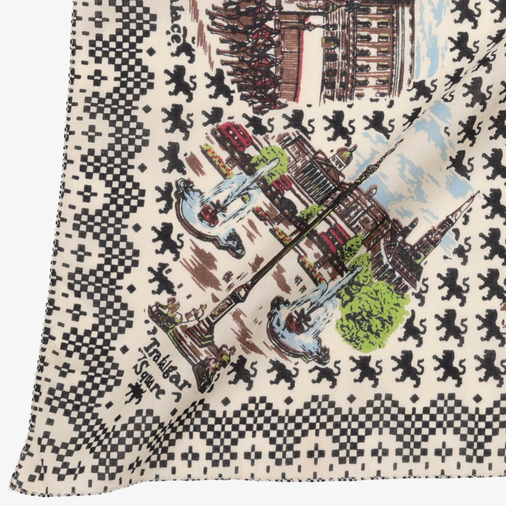 London Map 64 Scarf Natural / BBB2139-64-London-c1