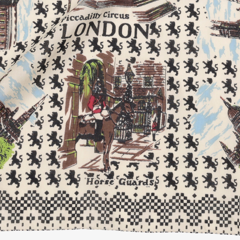 London Map 64 Scarf Natural / BBB2139-64-London-c1
