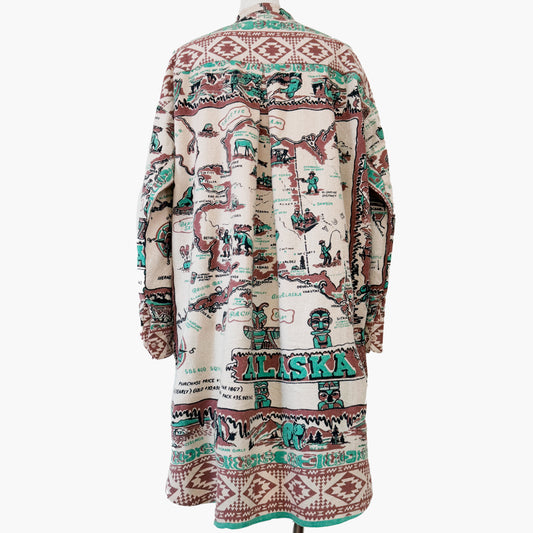 Cotton Flannel Ruffle Shirts Dress / BM1867RF-26fw-c1 ALASKA Brown