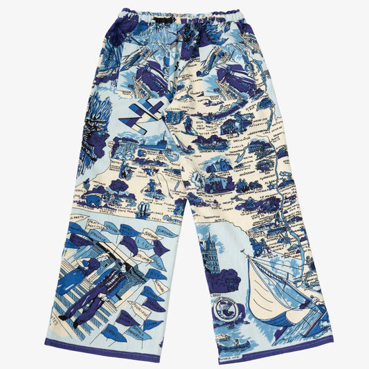 フランネルイージーパンツ NEW YORK Blue / BM80320NY-FN-25fw-c1