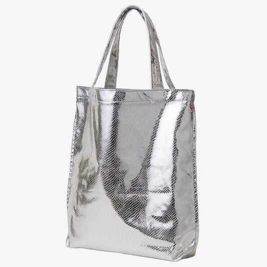 Python シャイニーアウトステッチトート Silver  / PD-100-26ss-c1