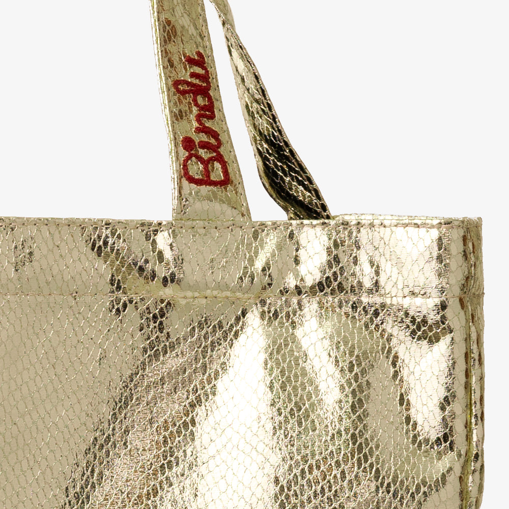 Python シャイニートートバッグ Gold / PD-101-26ss-c2