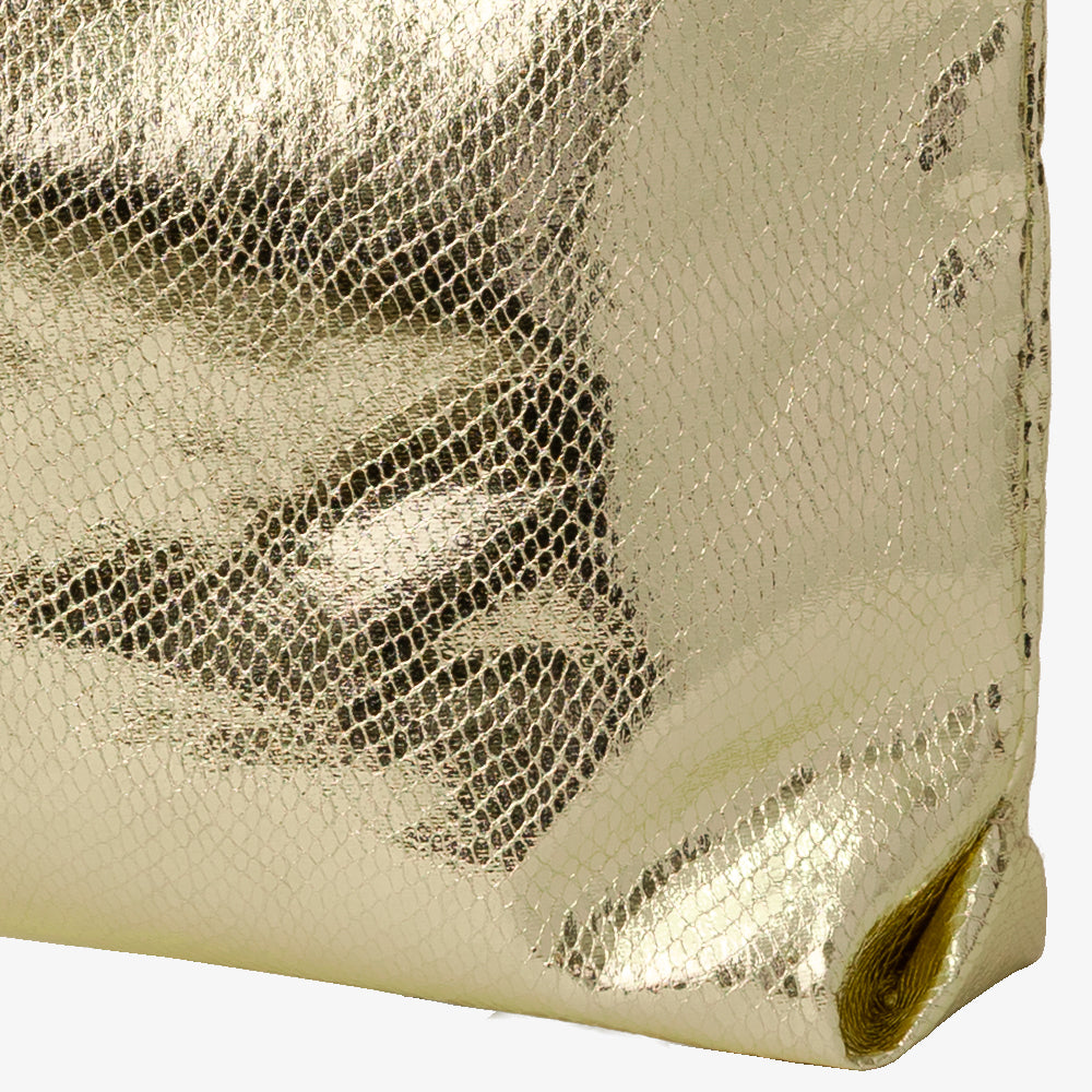 Python シャイニートートバッグ Gold / PD-101-26ss-c2