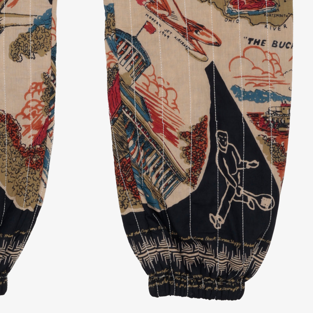 Cotton Quilt Easy Pants / PIM62-24vMap-26fw-c1 OHIO Navy