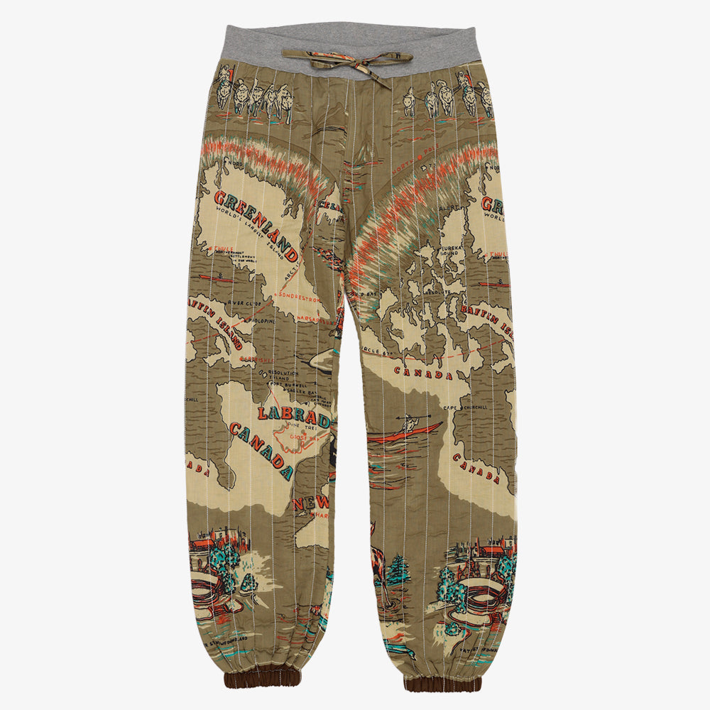 Cotton Quilt Easy Pants / PIM62-24vMap-26fw-c3 GREENLAND Olive