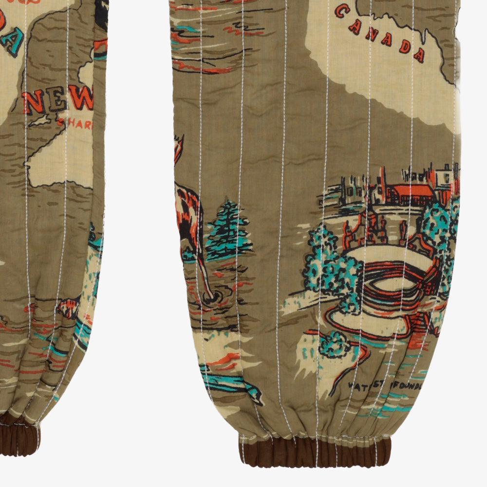 Cotton Quilt Easy Pants / PIM62-24vMap-26fw-c3 GREENLAND Olive