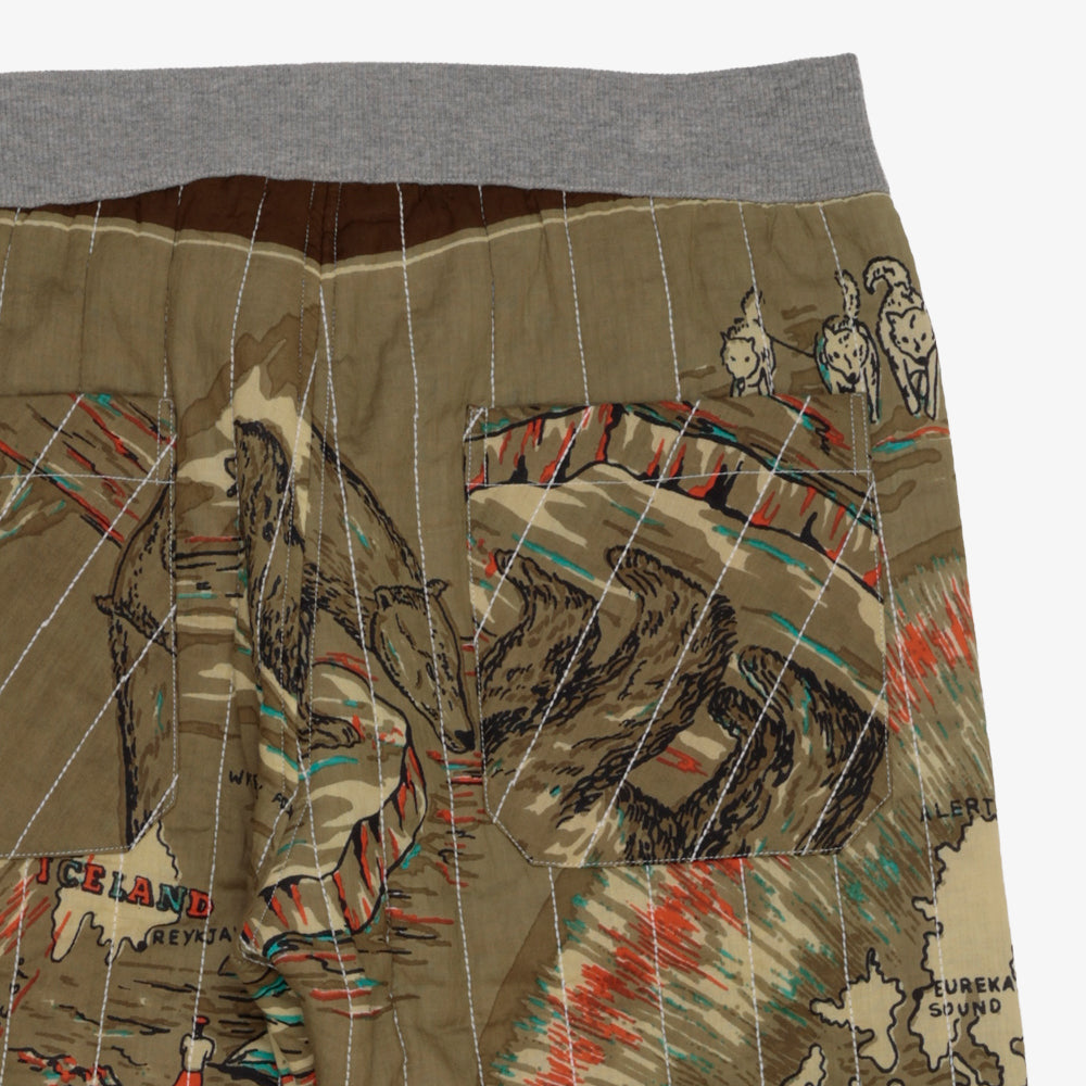 Cotton Quilt Easy Pants / PIM62-24vMap-26fw-c3 GREENLAND Olive