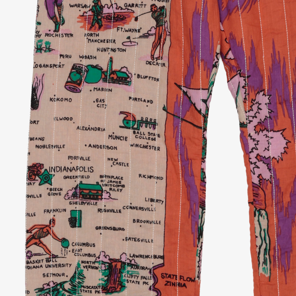 Cotton Quilt Easy Pants / PIM62-24vMap-26fw-c4 INDIANA Pink