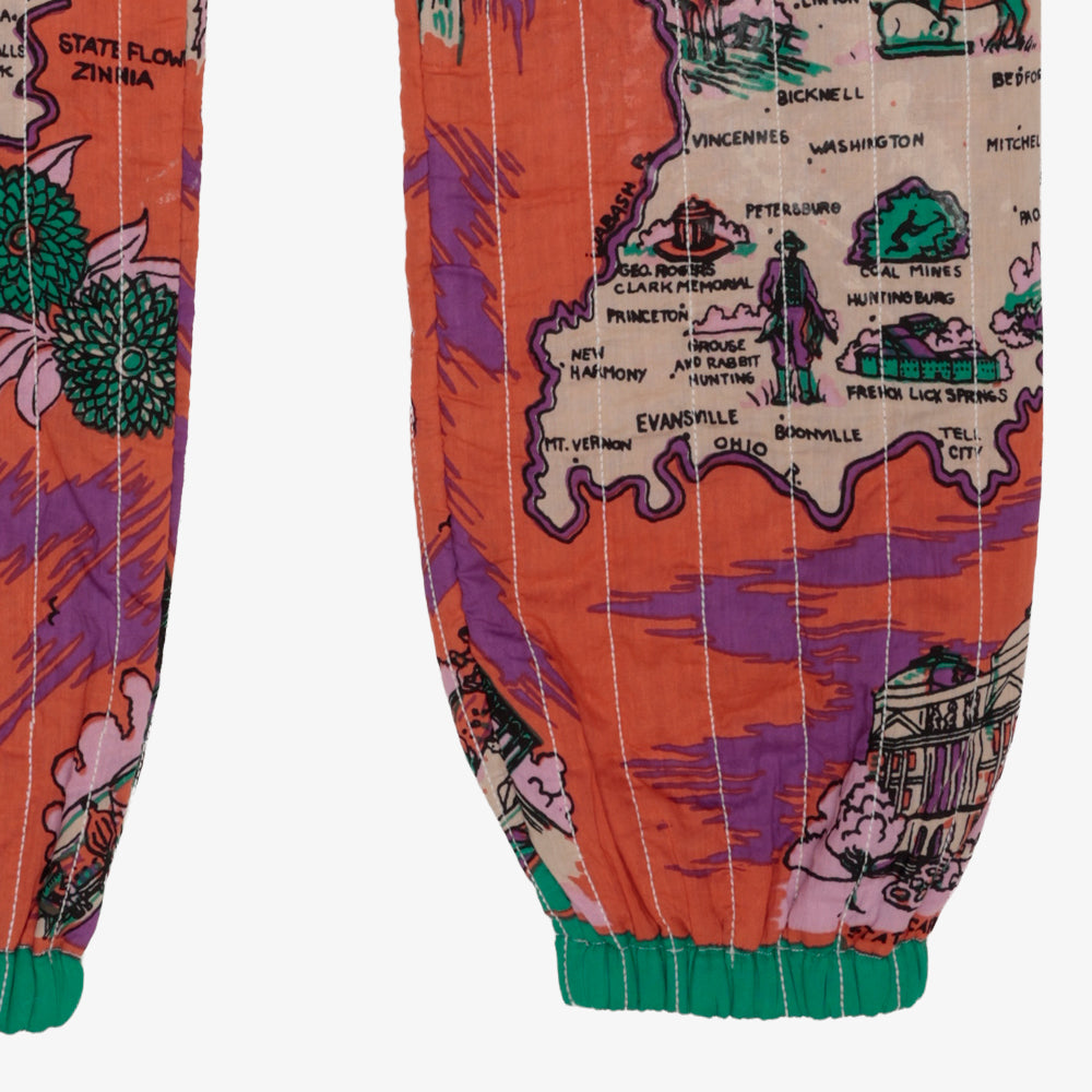 Cotton Quilt Easy Pants / PIM62-24vMap-26fw-c4 INDIANA Pink