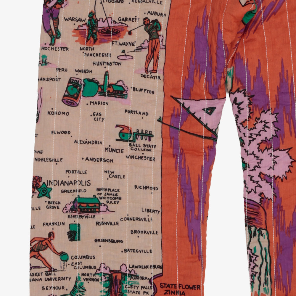Cotton Quilt Easy Pants / PIM62-24vMap-26fw-c4 INDIANA Pink