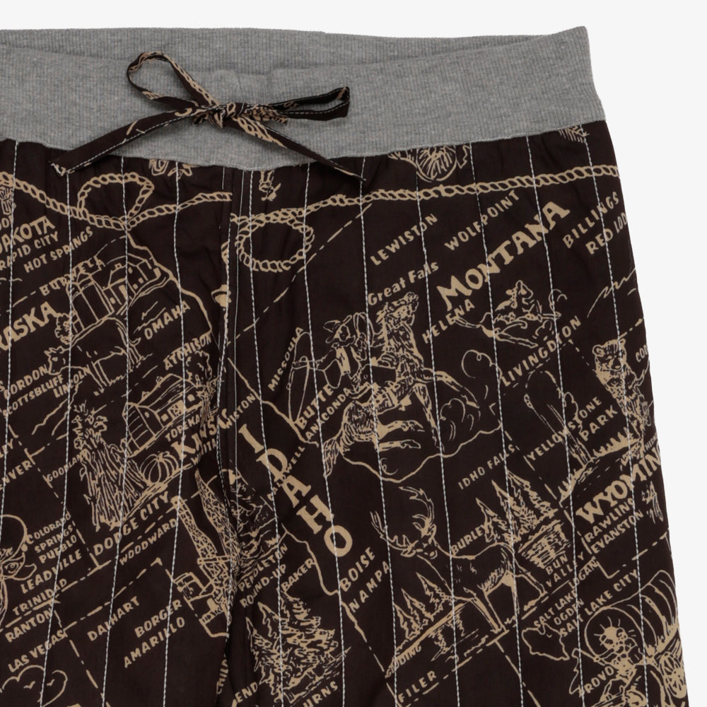 Cotton Quilt Easy Pants / PIM62-24vMap-26fw-c5 MIDWEST Ebony