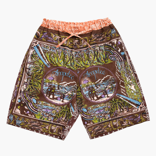 Cotton 40's Cambric Shorts Acapulco Brown / PIM71-26MS2-c1