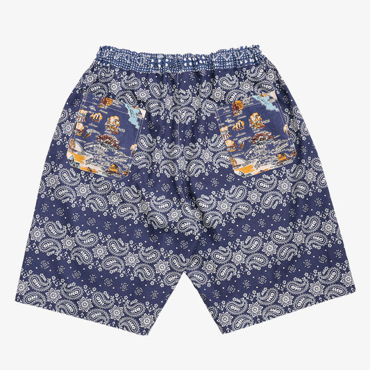 Cotton 40s Cambric Shorts Cal3 Navy / PIM71-26MS2-c4