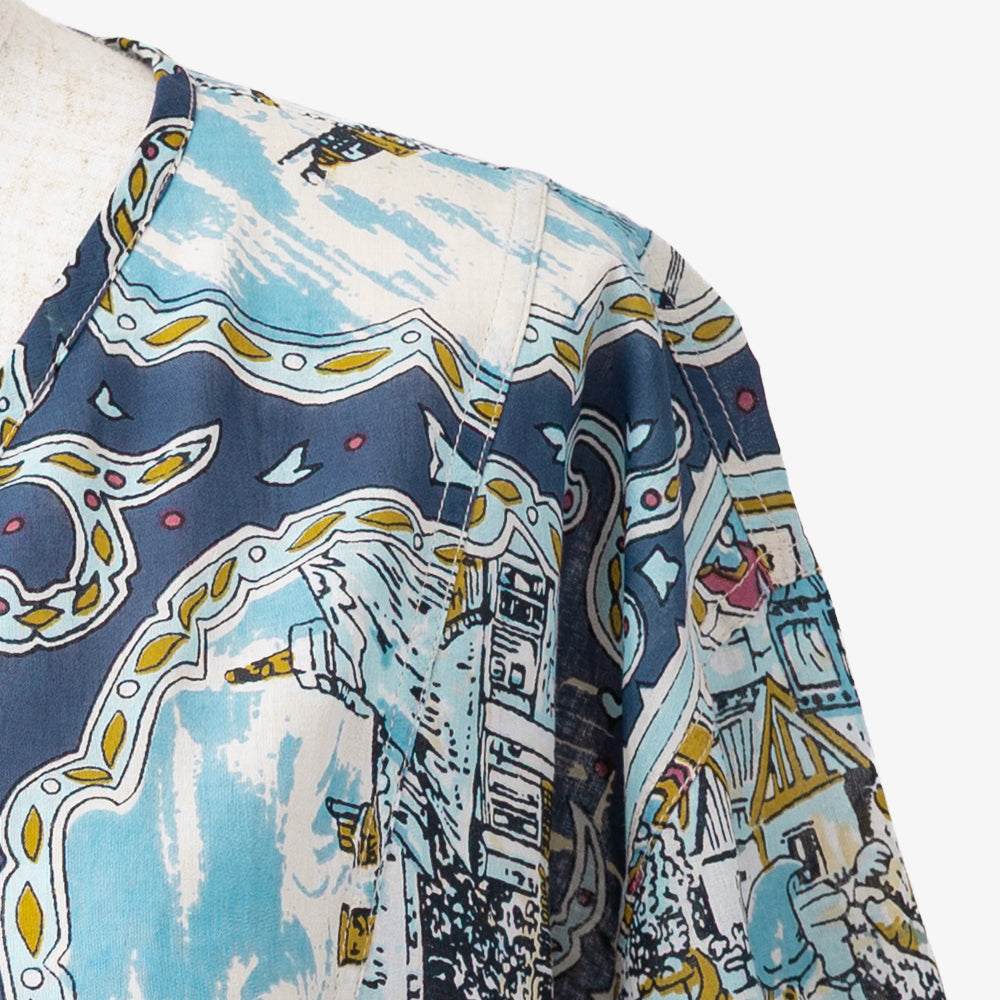 Wight Map Pullover Shirt Navy / PIM8124Map-26ss-c2