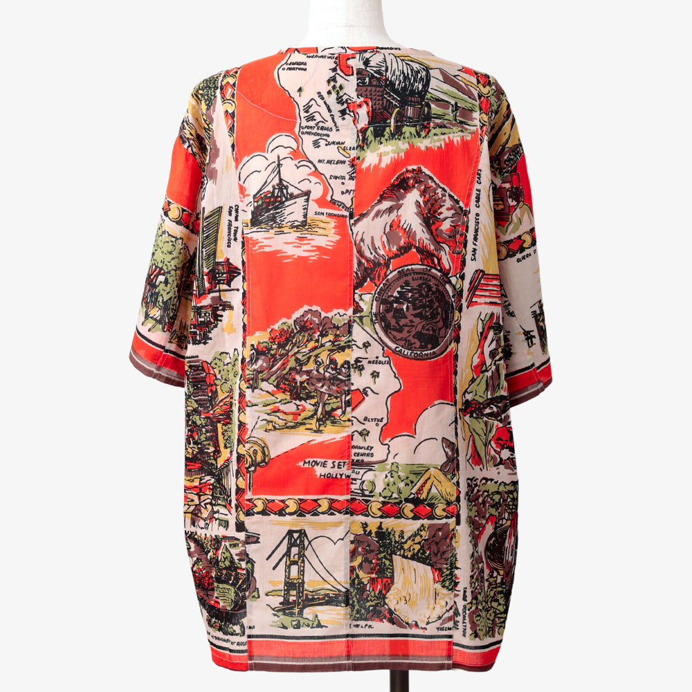 CA Map Pullover Shirt Orange / PIM8124Map-26ss-c3
