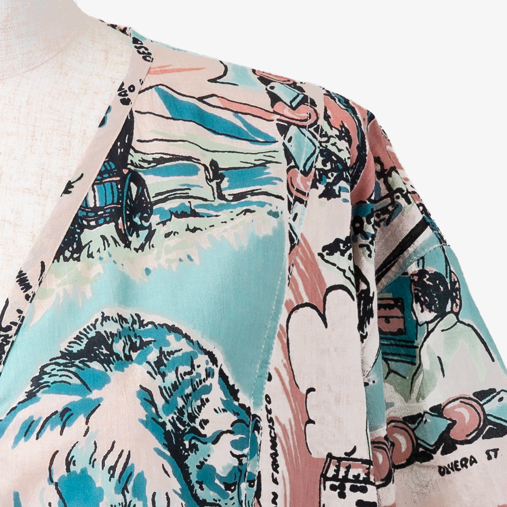 CA Map Pullover Shirt Blue / PIM8124Map-26ss-c4