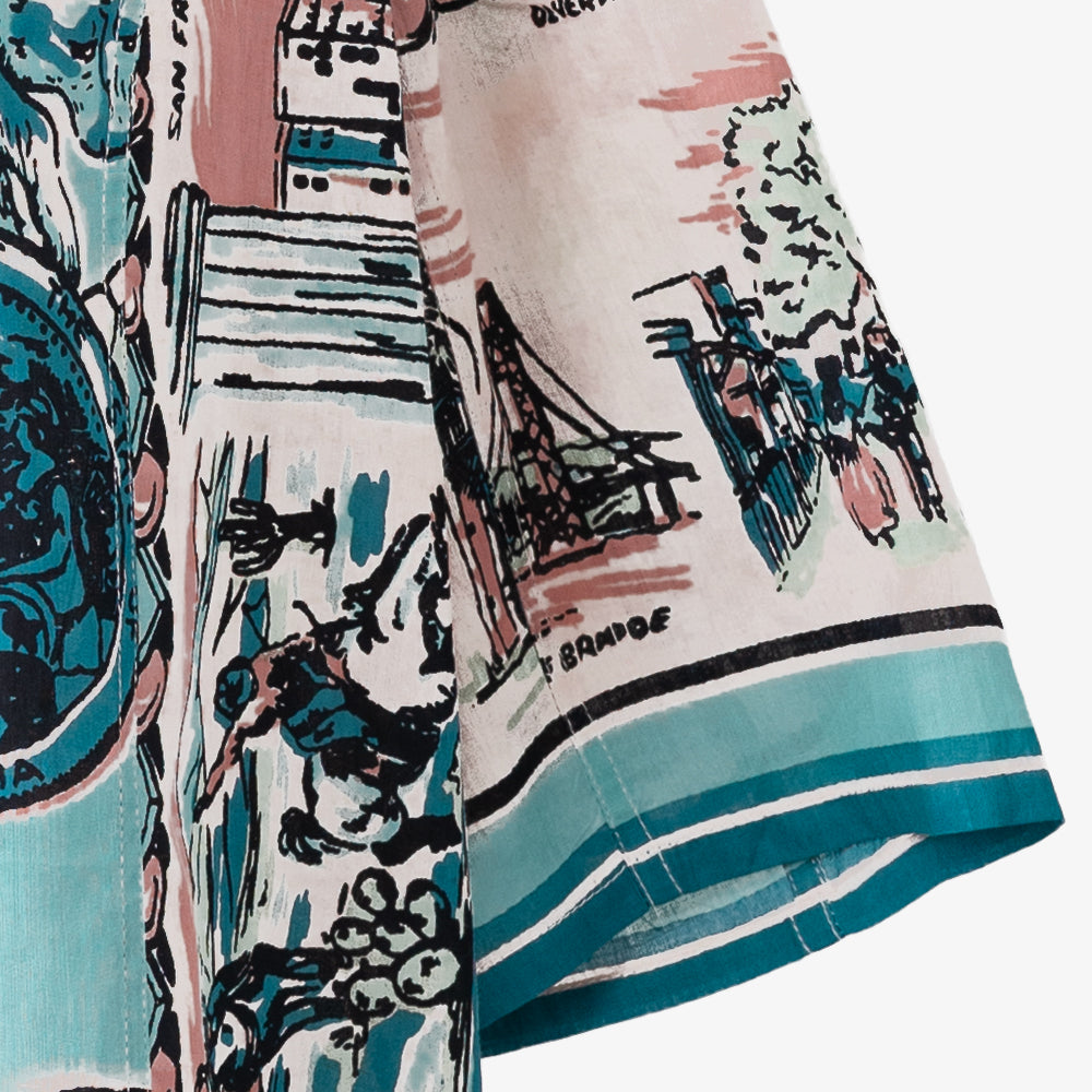 CA Map Pullover Shirt Blue / PIM8124Map-26ss-c4