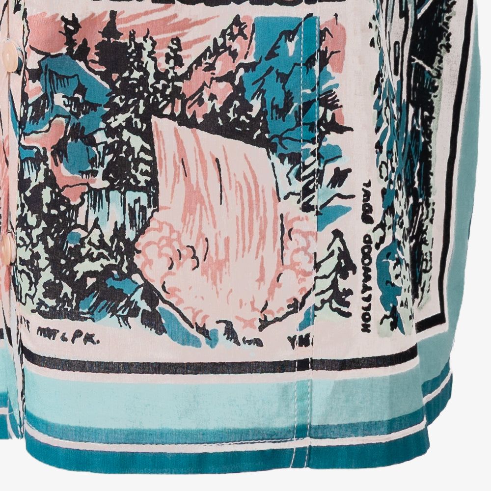 CA Map Pullover Shirt Blue / PIM8124Map-26ss-c4