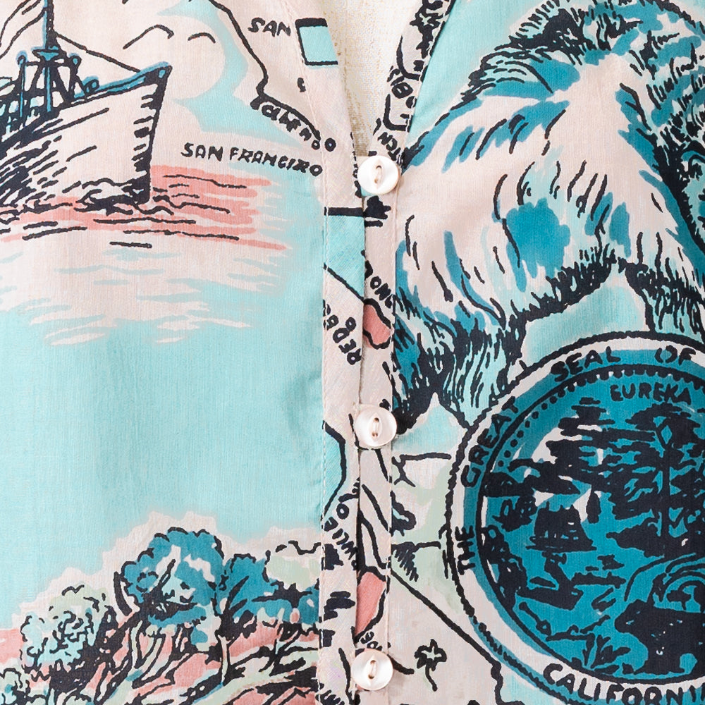 CA Map Pullover Shirt Blue / PIM8124Map-26ss-c4