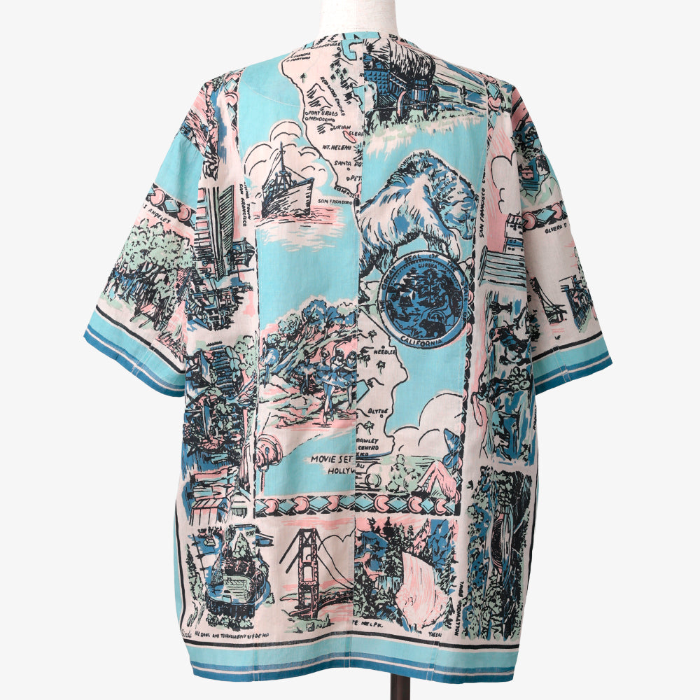 CA Map Pullover Shirt Blue / PIM8124Map-26ss-c4