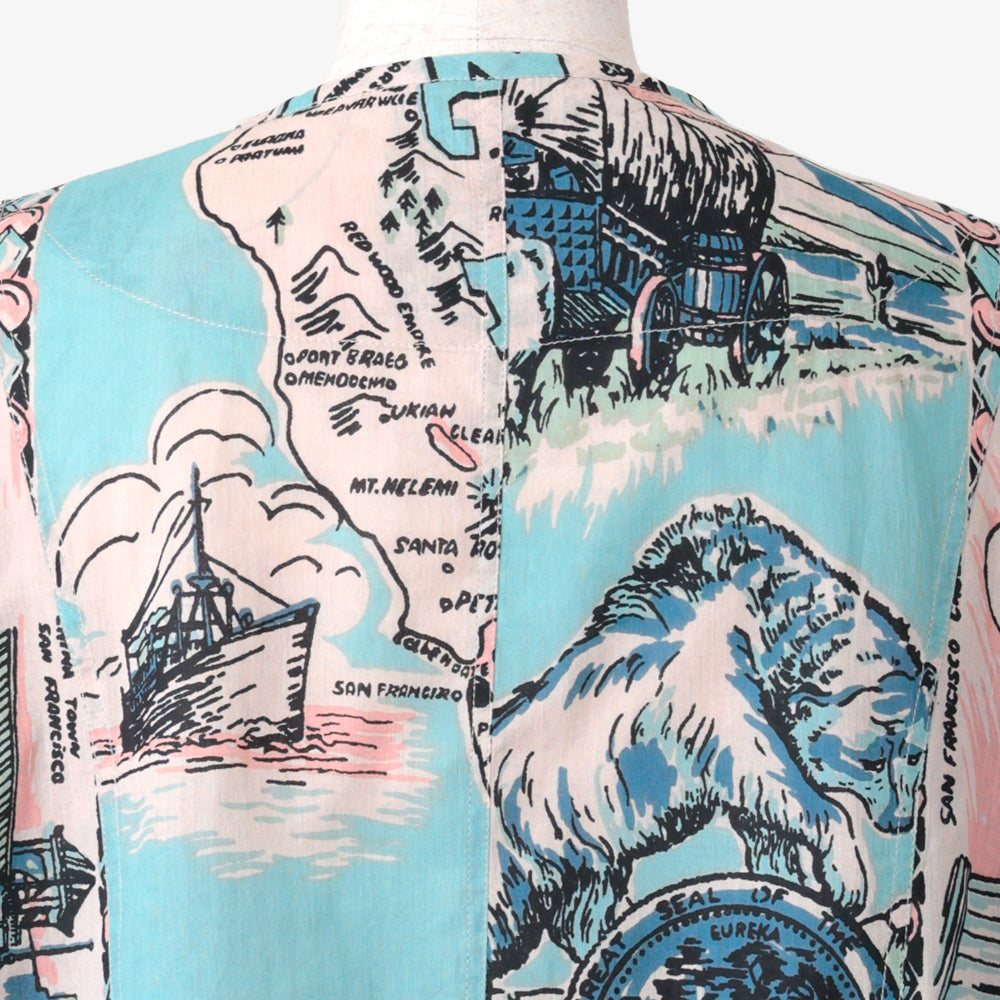CA Map Pullover Shirt Blue / PIM8124Map-26ss-c4