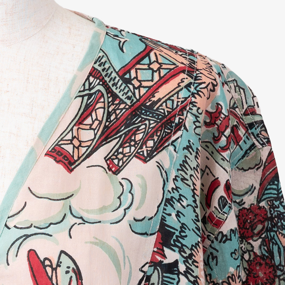 SF Map Pullover Shirt Saxe / PIM8124Map-26ss-c5