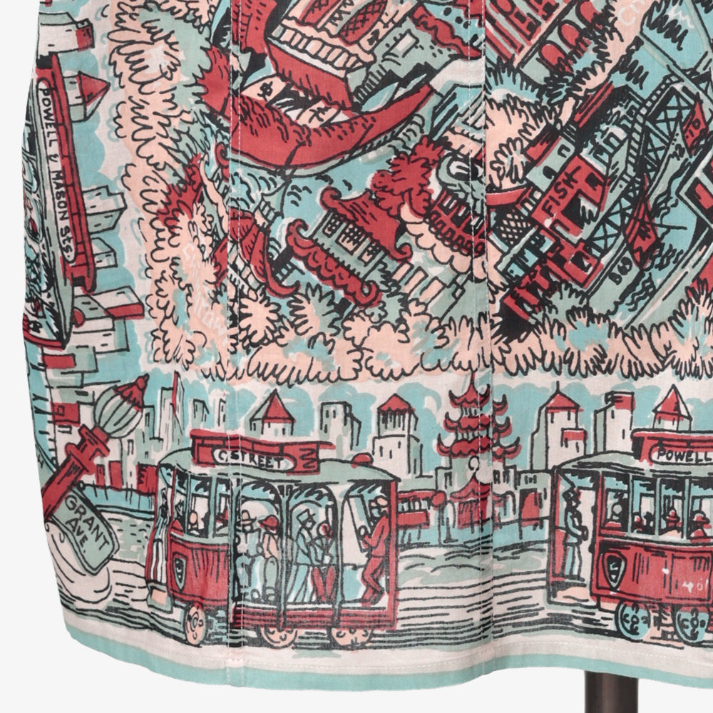 SF Map Pullover Shirt Saxe / PIM8124Map-26ss-c5